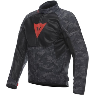 Dainese Ignite Air Camo, Textiljacke - Dunkelgrau/Schwarz/Neon-Rot - 56