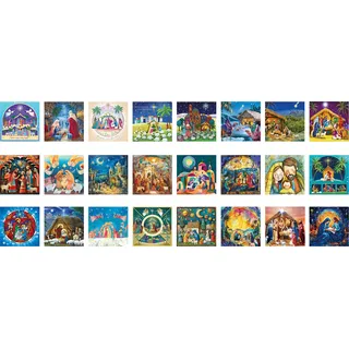 Eurographics Puzzle Adventskalender Krippe - 24 x 50 Teile