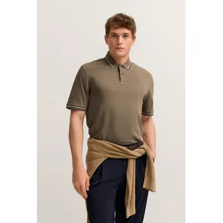 bugatti Poloshirt "Modern Fit" Basic Essential aus Baumwolle, 60, taupe