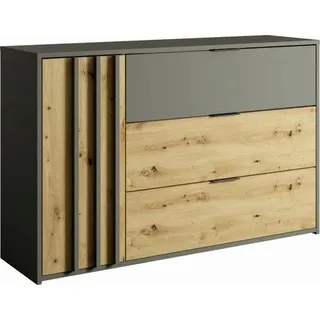 Kombinierte Kommode GUADUAS - Artisan Eiche / Graphit - Braun, Grau