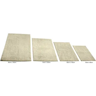 Badematte KINZLER "Chenille, Badvorleger, Badezimmer Teppich" Gr. 2, beige (natur), H:18mm, Polyester, Badematten, Badematte, Badteppich, Uni Farben, weich, als rechteckig & halbrund erhältlich