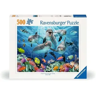 Ravensburger 12000200 Puzzle 500 Teile Delfine im Korallenriff