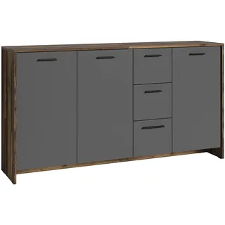 byLIVING Sideboard BEN Eiche Old Wood Nachbildung anthrazit