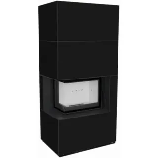 Kratki Kaminbausatz | FLOKI BOX | 8 kW | Glas links | Nero Assoluto