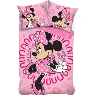 Minnie Mouse - Bettwäsche-Set AG3950 (Einzelbett) (Pink) - Rosa