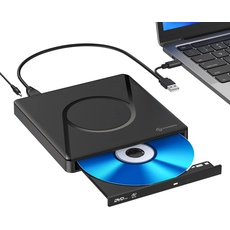 PHIXERO Externer 3D-Blu-ray-DVD-Brenner, tragbares Blu-ray-Laufwerk USB 3.0 mit 100 GB Disc-Brennfunktion und USB-Kabel für Mac OS, Windows XP/7/8/10, Linux, Vista, Laptop-PC