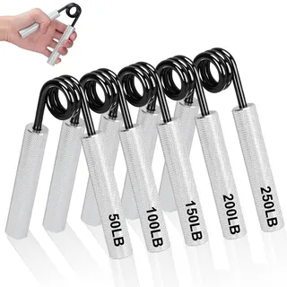 COVVY Griffkraft Trainer Set,50/100/150/200/250LBS Handgriff Trainer,rutschfester Metall unterarmtrainer Hand Grip Strength,Fingerverstärker, fingertrainer für Muskelaufbau Training