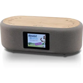 PEAQ PCR 120BT-W-2 DAB+ Radiowecker, kabellos, hellgrau