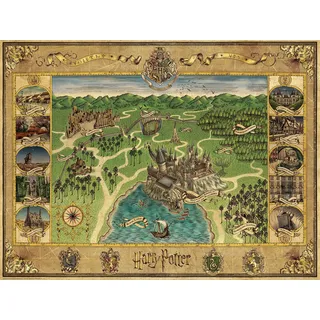 Ravensburger Puzzle Harry Potter Hogwarts Karte - 1500 Teile Puzzle