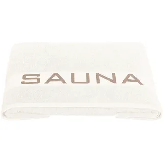 Delindo Lifestyle Saunatuch Colares, XXL Frottee Saunahandtuch für Damen und Herren, Baumwolle, Natur weiß, 80x200 cm groß