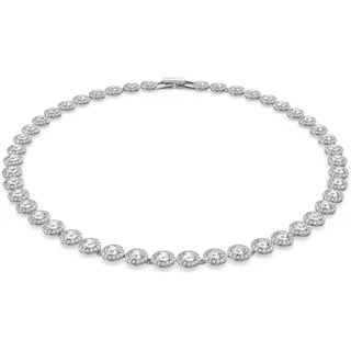 Swarovski Una Angelic Halskette, Rund, Weiss, Rhodiniert