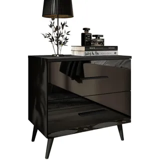 lookway Nachtschrank Aura 55 x 54 x 37 cm Schwarz