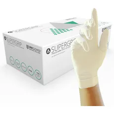 Unigloves Super Grip – Hohe Qualität – Latex Untersuchungshandschuhe – Größe Medium