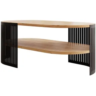 Mirjan24 Fikoli Oval II Schwarz/Eiche 50 x 40 cm