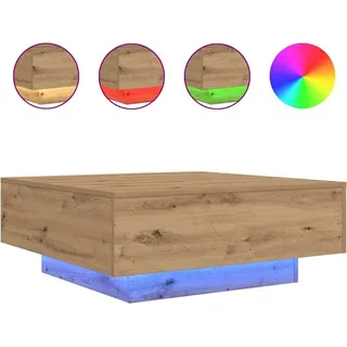 vidaXL Couchtisch Artisan-Eiche 80 x 80 x 31 cm Holzwerkstoff - Braun