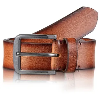 Ledergürtel LERROS "Ledergürtel *James*", Herren, Gr. 95, braun (cognac), Leder, Gürtel Ledergürtel