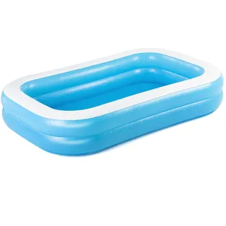Bestway Family Pool, Pool rechteckig für Kinder, Leicht aufbaubar, Color, 262 x 175 x 51 cm