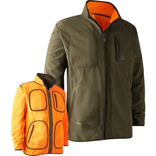 Deerhunter Gamekeeper Bonded Fleecejacke Herren, wendbar (Orange) Größe XL - Orange
