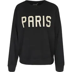 JUVIA Loungewear Sweater PARIS  schwarz | S