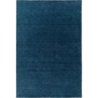 benuta Nest Wollteppich Jamal Blau 160x230 cm , Textil , Rechteckig , 160x230 cm , Gots , pflegeleicht , Teppiche und Böden, Teppiche, Schafwollteppiche