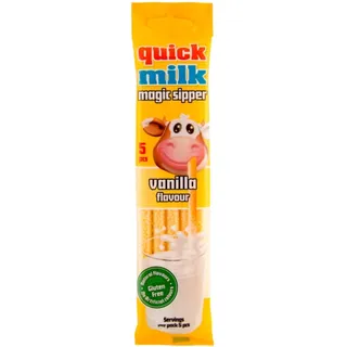 QUICK MILK - Vanilla - Trinkhalme mit Vanillegeschmack - 30 g