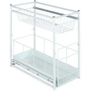 Wenko Schrankauszug 2 Fächern Metall, 23 x 45 x 45 cm,