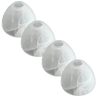 4 Stück Lampenschirm für Tischlampe Stehlampe Lampenschirm E14-16 cm Durchmesser Glaslampenschirm für Hängelampe, Pendelleuchte Glas Ersatz Ersatzglas E14 Lamp Shade