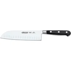 Arcos Serie Lyon - Santoku Messer | Messer Arcos - Klinge aus NITRUM geschmiedetem Edelstahl 180 mm - HandGriff Polyoxymethylen (POM) - Farbe Schwarz