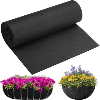 LATERN 30CM x 300CM Filz Liner Rolle, Vlies Pflanzgefäßfolie Dicke Filzmatte Zuschneidbare Kokosfaser Alternative Liner für Pflanzgefäße Fensterkästen Blumenkörbe Garten Tiermatte