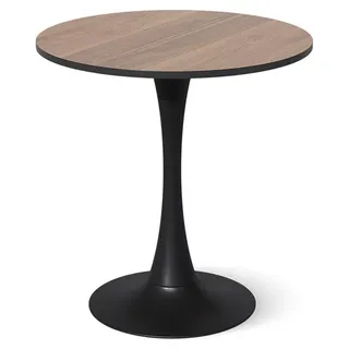 Esstisch Vicco Carl Nussbaum/Schwarz 70 x 70 cm, Model 61400 - Braun, Schwarz