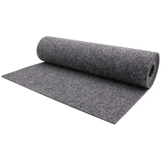 Nadelvliesteppich "TURBO, Made in Belgium", grau, B:200cm H:5mm L:550cm, Nadelfilz, PRIMAFLOR-IDEEN IN TEXTIL, Teppiche, Nadelvliesteppich, robust und strapazierfähig, fußbodenheizungsgeeignet, Kurzflor Teppich