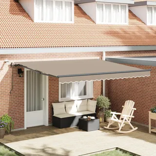 vidaXL Markisenstoff Beige 400 x 350 cm Polyester - Beige