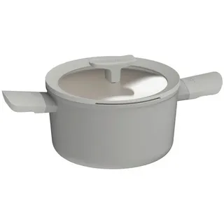 BergHOFF Kochtopf , Grau , Metall , 3.1 l , 16 cm , hitzebeständige Griffe , Kochgeschirr, Töpfe, Kochtöpfe
