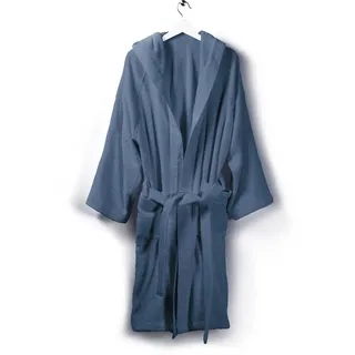 Caleffi - Bademantel Herren & Damen - Bademantel mit Kapuze, Frottee & Baumwolle - Unisex - XXL - Dunkelblau