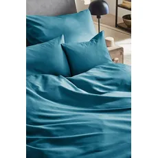 Bild von Luxus Mako-Satin Bettwäsche »Uni Luxus-Satin in Gr. 135x200, 155x220 oder 200x200 cm«, (2 tlg.), Bettwäsche aus Baumwolle, unifarbene Bettwäsche mit Reißverschluss,
