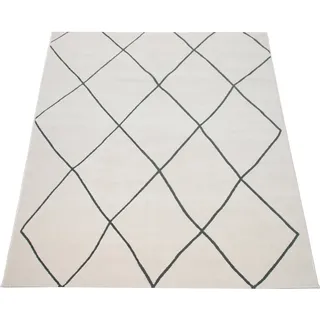 Paco Home »Haral 786« rechteckig 9 mm Höhe Kurzflor, Scandi Design, Rauten Motiv,