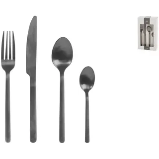 H&h Service 24 Besteck Ab Tisch Pulse Edelstahl Fertig Schwarz Matt