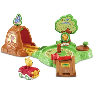 VTech TUT TUT Baby Flitzer - Winnie Puuh im Hundert-Morgen-Wald – Interaktives Spielset mit Winnie Puuhs Cabrio – Für Kinder von 1-5 Jahren