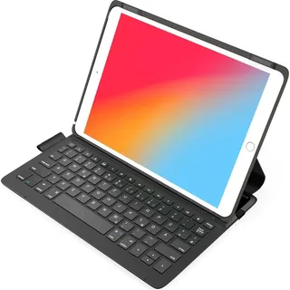 Inateck Ultraleichte Tastatur Hülle für iPad 2021 (9. Generation)/2020 (8. Generation)/2019 (7. Generation)/iPad Air 3/iPad Pro 10,5 Zoll Blau