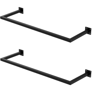 Ml-Design Kleiderstange 2er Set , Schwarz , Metall , 30x6.5x94 cm , Garderobe, Garderobenzubehör
