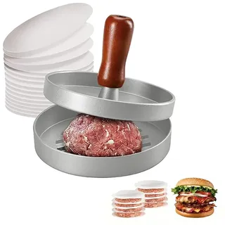 Zegnuem Burgerpresse, Burger Patty Presse Edelstahl Burgerpresse Handbuch Burger Smasher Handbuch Burger Presse für Grill, BBQ Outdoor Küche, Rindfleisch, Gemüse undPartygrill