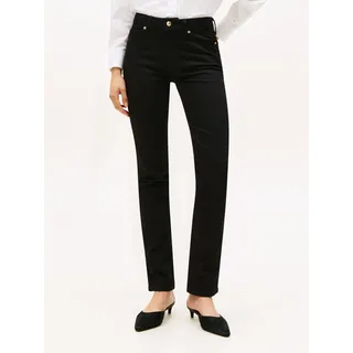 Tommy Hilfiger Damen, Jeans Hose Slim Mid Waist, schwarz, BLACK 30W/32L