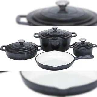 CS Kochsysteme Xanten Topf-Set 4-tlg. Fleischtopf Ø 16 cm + Fleischtopf Ø 26 cm + Bratentopf Ø 24 cm + Pfanne Ø 28 cm