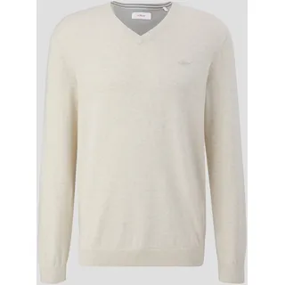 S.Oliver Herren 2143174 Pullover, 03W0 Creme, L