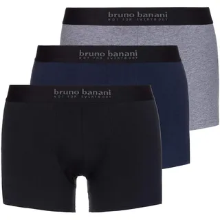 Bruno Banani Herren Short 3er Pack Energy Cotton Boxershorts, Mehrfarbig (Schwarz//Navy//Graumelange 2753), Medium (Herstellergröße: M)