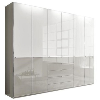 Wiemann Novel Drehtürenschrank, Grau, Weiß, - 300x236x58 cm,