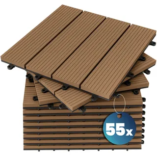 WPC Fliesen 55er-Set Klassik Terrakotta - 30x30cm