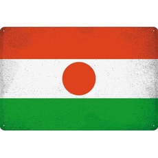Blechschild Wandschild 20x30 cm Niger Fahne Flagge