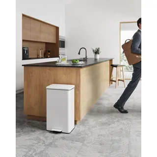 Songmics Mülleimer 40 l Weiß