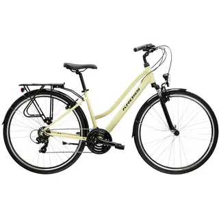 KROSS Trans 1.0 28 ́ ́ Tourney Ty300 2025 Fahrrad - Beige / Violet - DM